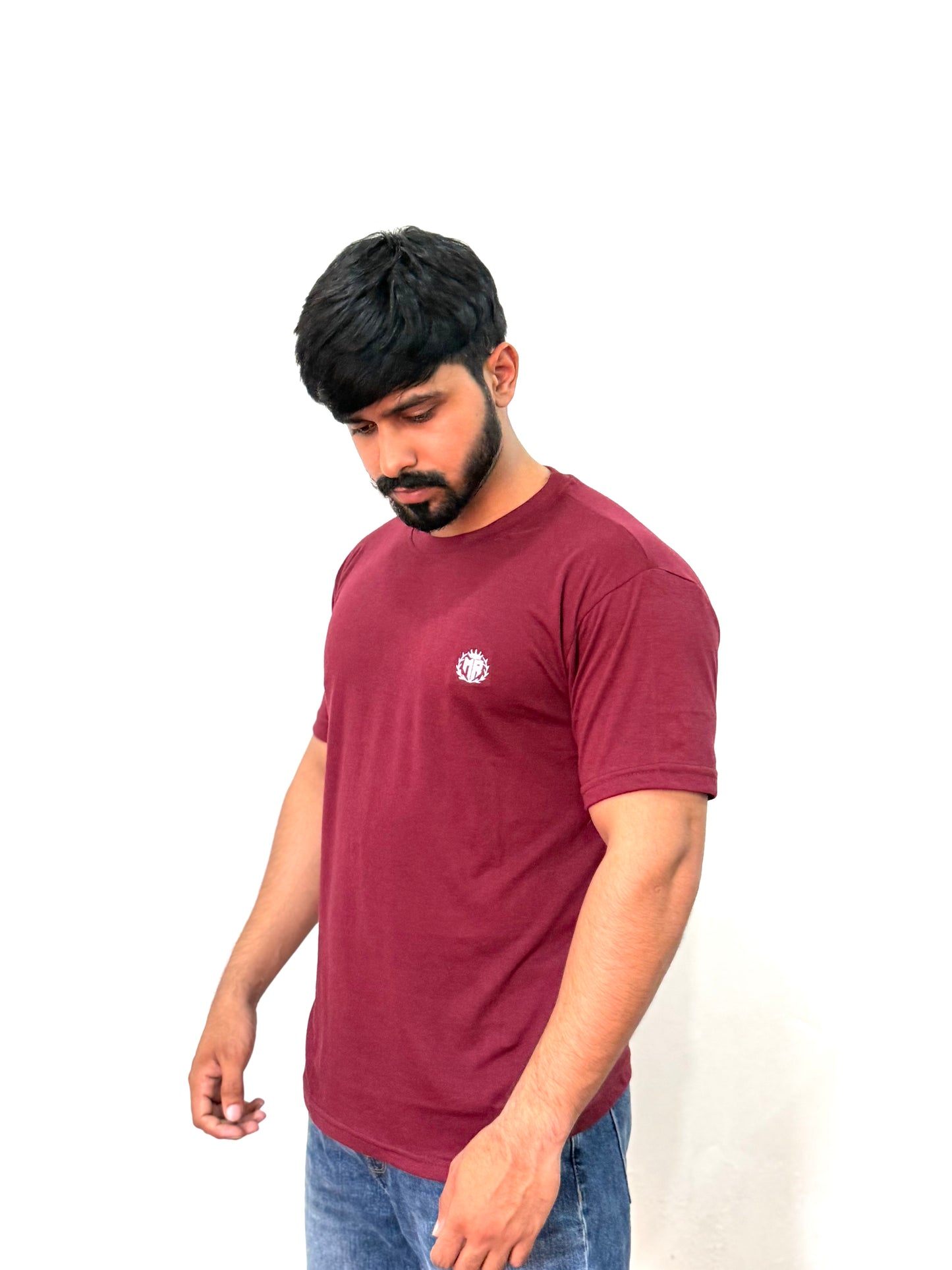 š„ Premium Maroon Round Neck T-Shirt - 100% Cotton | Ultra Soft | Regular Fit š„