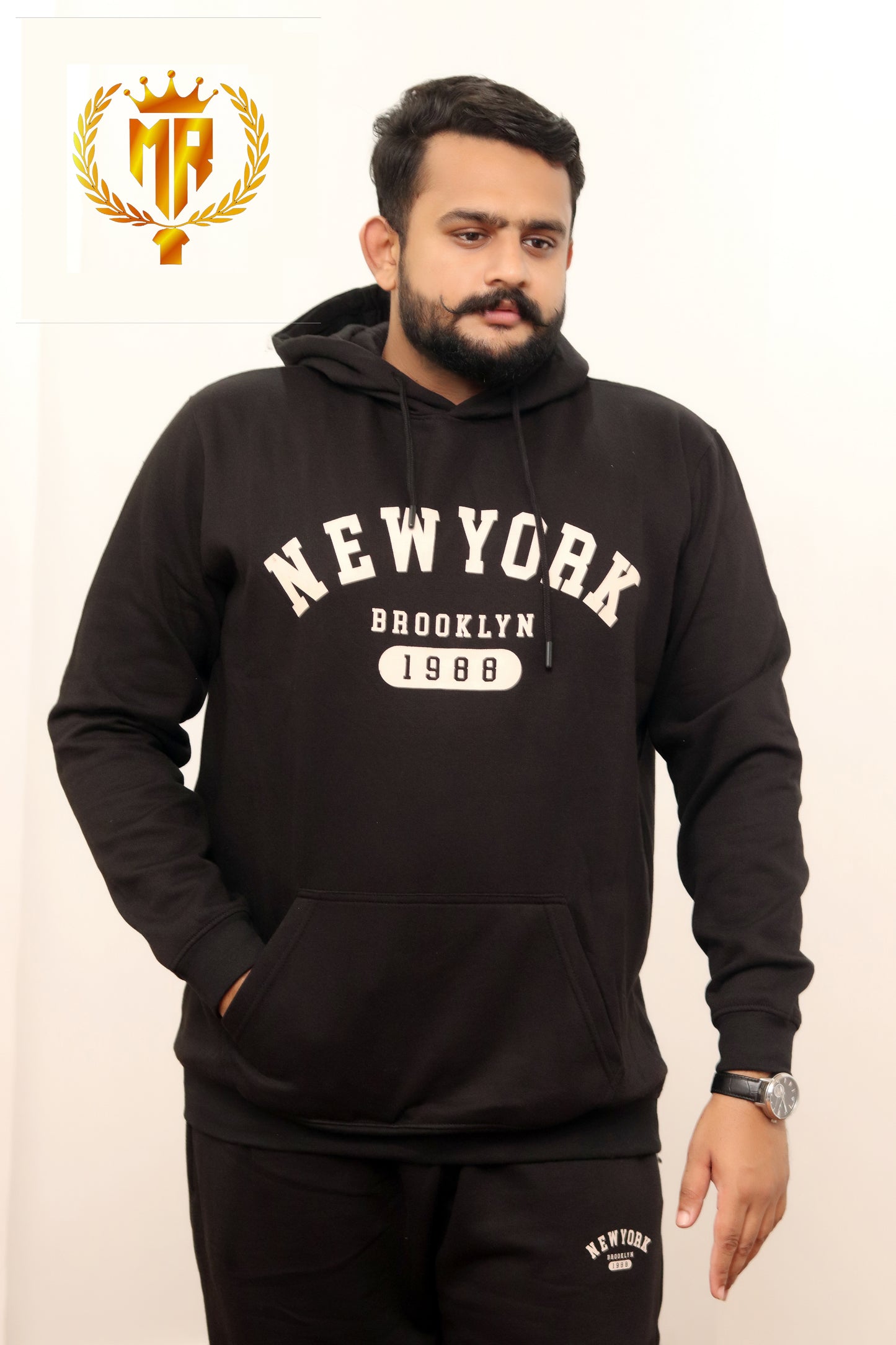 Men's Fleece  Tracksuit's Black